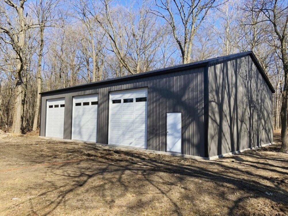 3 Car Garage w/ Aftermarket Doors